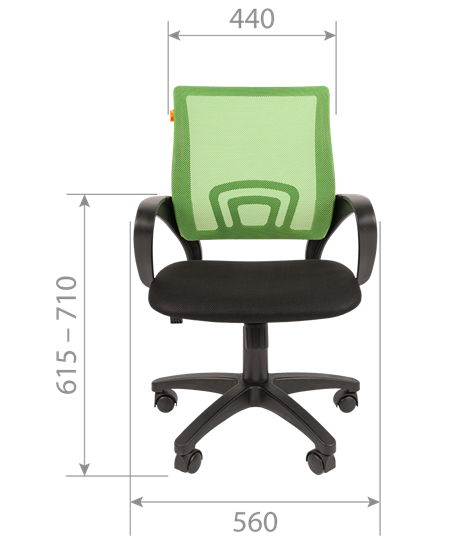 Офисное кресло CHAIRMAN 696 black Сетчатый акрил DW63 темно-серый в Рязани - изображение 1