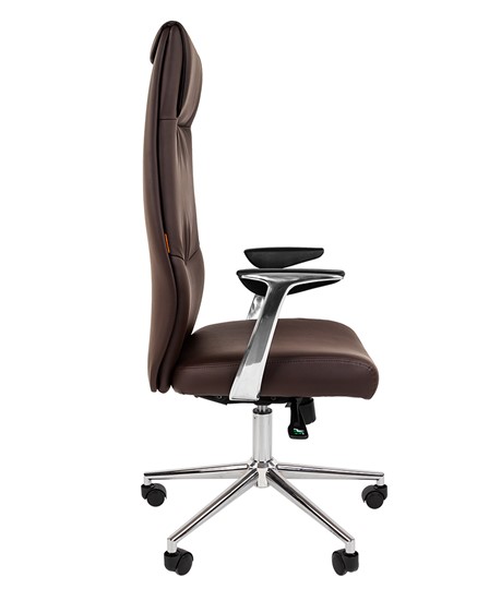 Кресло компьютерное CHAIRMAN Vista Экокожа премиум коричневая (vista) в Рязани - изображение 4