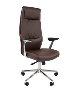 Кресло компьютерное CHAIRMAN Vista Экокожа премиум коричневая (vista) в Рязани - предосмотр 2