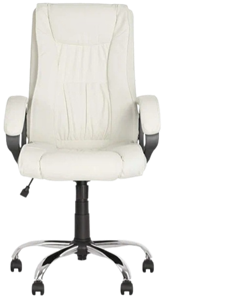 Кресло для офиса ELLY (CHR68) экокожа ECO-50, белая в Рязани