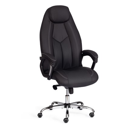 Кресло компьютерное BOSS Lux, кож/зам, черный, арт.21151 в Рязани - изображение