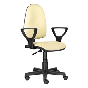 Офисное кресло Brabix Prestige Ergo MG-311 (регулируемая эргономичная спинка, кожзам, бежевое) 531878 в Рязани