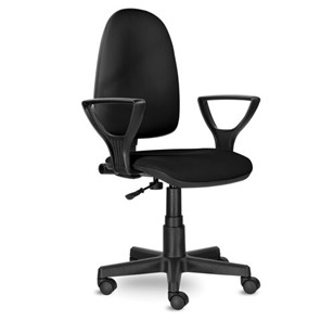 Кресло компьютерное Brabix Prestige Ergo MG-311 (регулируемая эргономичная спинка, кожзам, черное) 531877 в Рязани