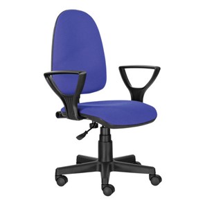 Офисное кресло Brabix Prestige Ergo MG-311 (регулируемая эргономичная спинка, ткань, черно-синее) 531876 в Рязани