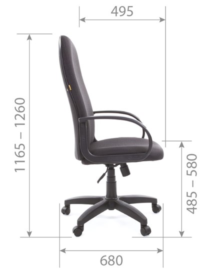 Кресло компьютерное CHAIRMAN 279 JP15-1 черно-серый в Рязани - изображение 5