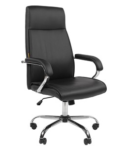 Кресло компьютерное CHAIRMAN 425 экокожа черная в Рязани