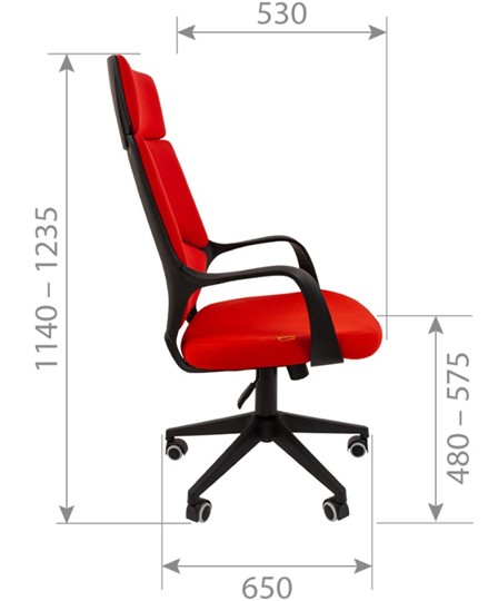 Кресло CHAIRMAN 525, серое в Рязани - изображение 2