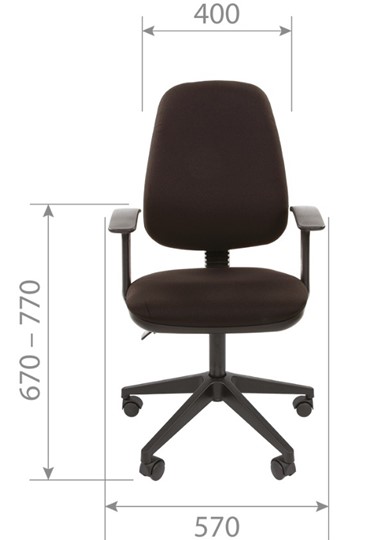 Офисное кресло CHAIRMAN 661 Ткань стандарт 15-21 черная в Рязани - изображение 3