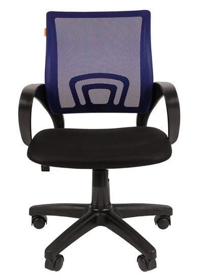 Кресло компьютерное CHAIRMAN 696 black Сетчатый акрил DW61 синий в Рязани - изображение 1
