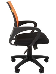 Кресло компьютерное CHAIRMAN 696 black Сетчатый акрил DW66 оранжевый в Рязани - предосмотр 5