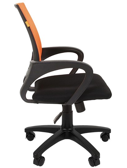 Кресло компьютерное CHAIRMAN 696 black Сетчатый акрил DW66 оранжевый в Рязани - изображение 5