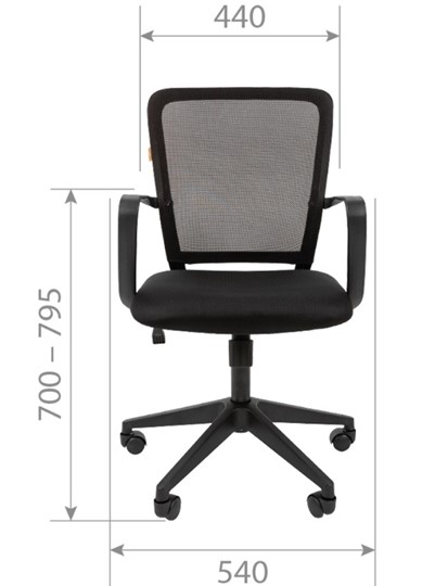 Кресло CHAIRMAN 698 black TW, ткань, цвет серый в Рязани - изображение 1