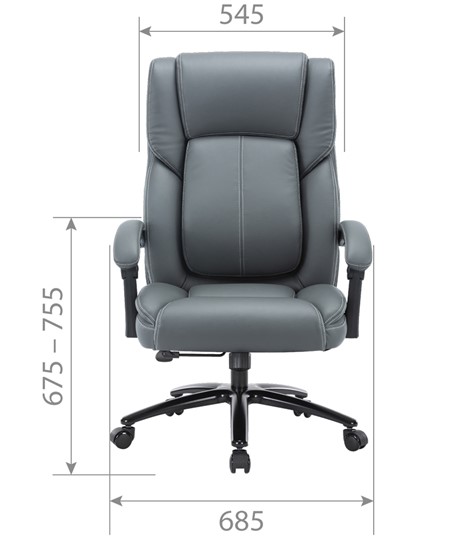 Офисное кресло CHAIRMAN CH415 эко кожа серая в Рязани - изображение 3