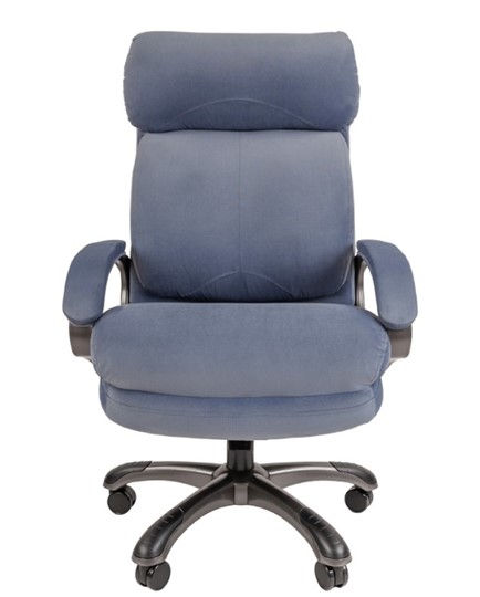 Кресло офисное CHAIRMAN HOME 505, велюр голубое в Рязани - изображение 3
