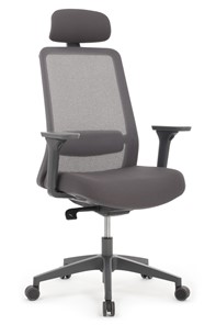 Офисное кресло Design WORK W-218C, Серый пластик/Серая сетка в Рязани