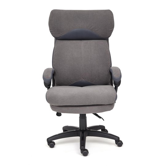 Кресло офисное DUKE флок/ткань, серый/серый, 29/TW-12 арт.14039 в Рязани - изображение 1