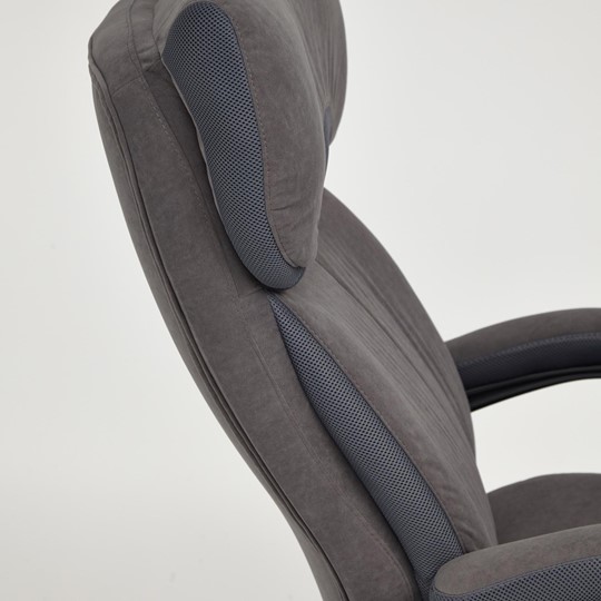Кресло офисное DUKE флок/ткань, серый/серый, 29/TW-12 арт.14039 в Рязани - изображение 10
