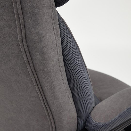 Кресло офисное DUKE флок/ткань, серый/серый, 29/TW-12 арт.14039 в Рязани - изображение 17