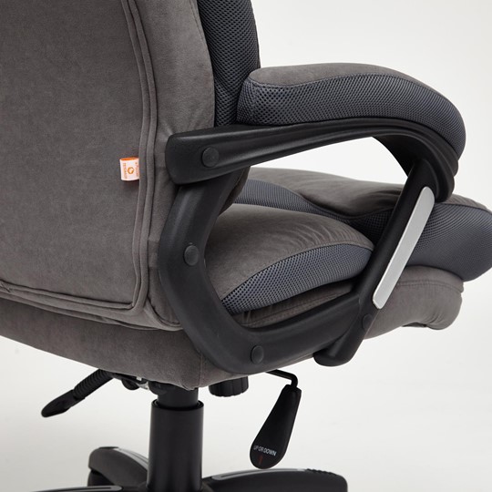 Кресло офисное DUKE флок/ткань, серый/серый, 29/TW-12 арт.14039 в Рязани - изображение 19