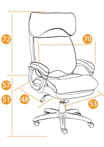 Кресло офисное DUKE флок/ткань, серый/серый, 29/TW-12 арт.14039 в Рязани - предосмотр 27