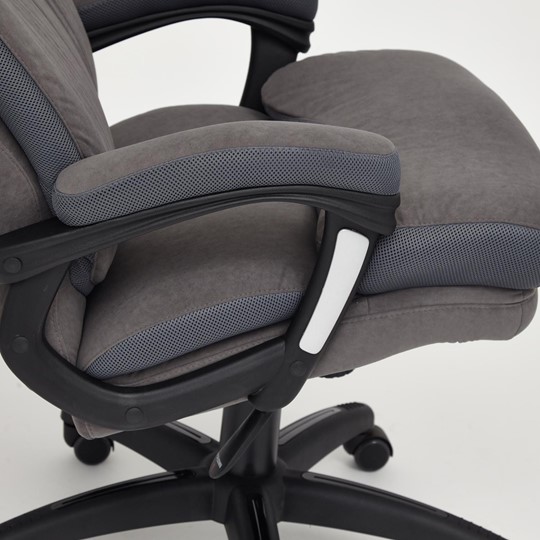 Кресло офисное DUKE флок/ткань, серый/серый, 29/TW-12 арт.14039 в Рязани - изображение 9