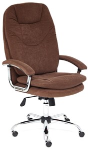 Офисное кресло SOFTY LUX флок, коричневый, арт.13595 в Рязани