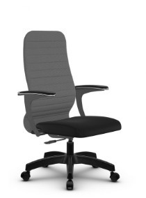 Кресло компьютерное SU-CU160-10P PL серый/черный в Рязани