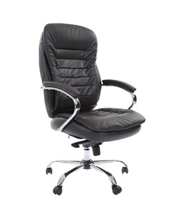 Офисное кресло CHAIRMAN 795 кожа, цвет черный в Рязани