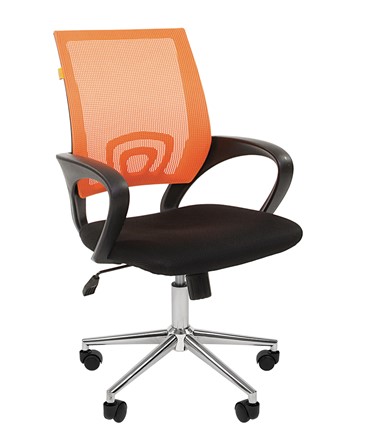 Офисное кресло CHAIRMAN 696 CHROME Сетка TW-66 (оранжевый) в Рязани - изображение