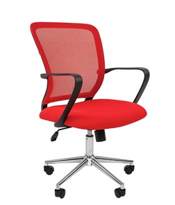 Офисное кресло CHAIRMAN 698 CHROME new Сетка TW-69 (красный) в Рязани
