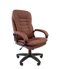 Кресло CHAIRMAN 795 LT, экокожа, цвет коричневый в Рязани