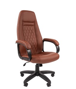 Кресло офисное CHAIRMAN 950LT Экокожа коричневая в Рязани