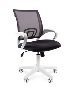 Кресло компьютерное CHAIRMAN 696 white, tw12-tw04 серый в Рязани