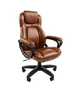 Кресло CHAIRMAN 432, экокожа, цвет коричневый в Рязани
