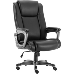 Кресло компьютерное Brabix Premium Solid HD-005 (рециклированная кожа, черное) 531941 в Рязани