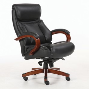 Кресло компьютерное Brabix Premium Infinity EX-707 (дерево, натуральная кожа, черное) 531826 в Рязани