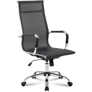 Кресло компьютерное Brabix Line EX-530 (хром, сетка, черное) 531846 в Рязани - предосмотр