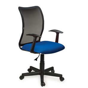 Компьютерное кресло Brabix Spring MG-307 (с подлокотниками, комбинированное синее/черное TW) в Рязани