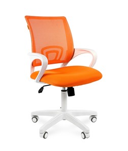 Кресло CHAIRMAN 696 white, ткань, цвет оранжевый в Рязани