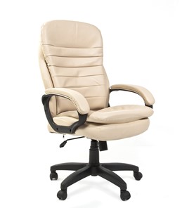 Офисное кресло CHAIRMAN 795 LT, экокожа, цвет светло бежевый canvas в Рязани