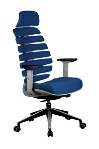 Компьютерное кресло Riva Chair SHARK (Синий/серый) в Рязани