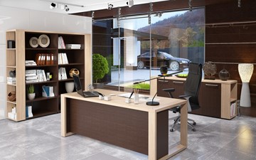Кабинет руководителя ALTO с высоким шкафом для одежды, низким для документов и журнальным столиком в Рязани - предосмотр 3