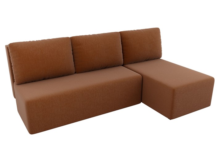 Угловой раскладной диван Поло, Коричневый (рогожка) в Рязани - изображение 3