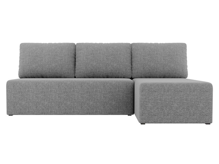 Угловой раскладной диван Поло, Серый (рогожка) в Рязани - изображение 1