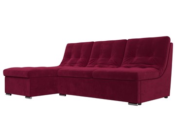 Угловой диван Релакс, бордовый (микровельвет) в Рязани