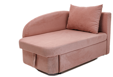 Мягкий диван правый Тедди розовый в Рязани