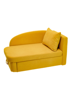 Мягкий диван правый Тедди желтый в Рязани