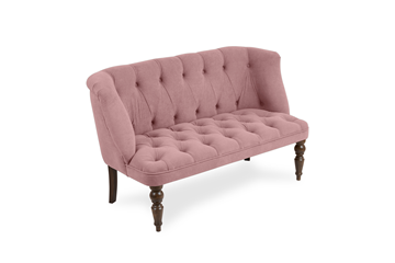 Прямой диван Бриджит розовый ножки коричневые в Рязани