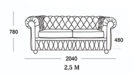 Прямой диван Честер 2,5М (седафлекс) в Рязани - изображение 16
