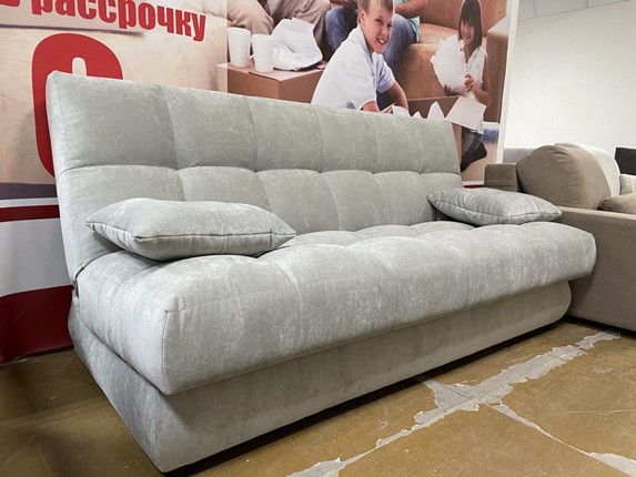 Прямой диван Лора Веста 2 ПРБЛ 2Energy Grey велюр в Рязани - изображение